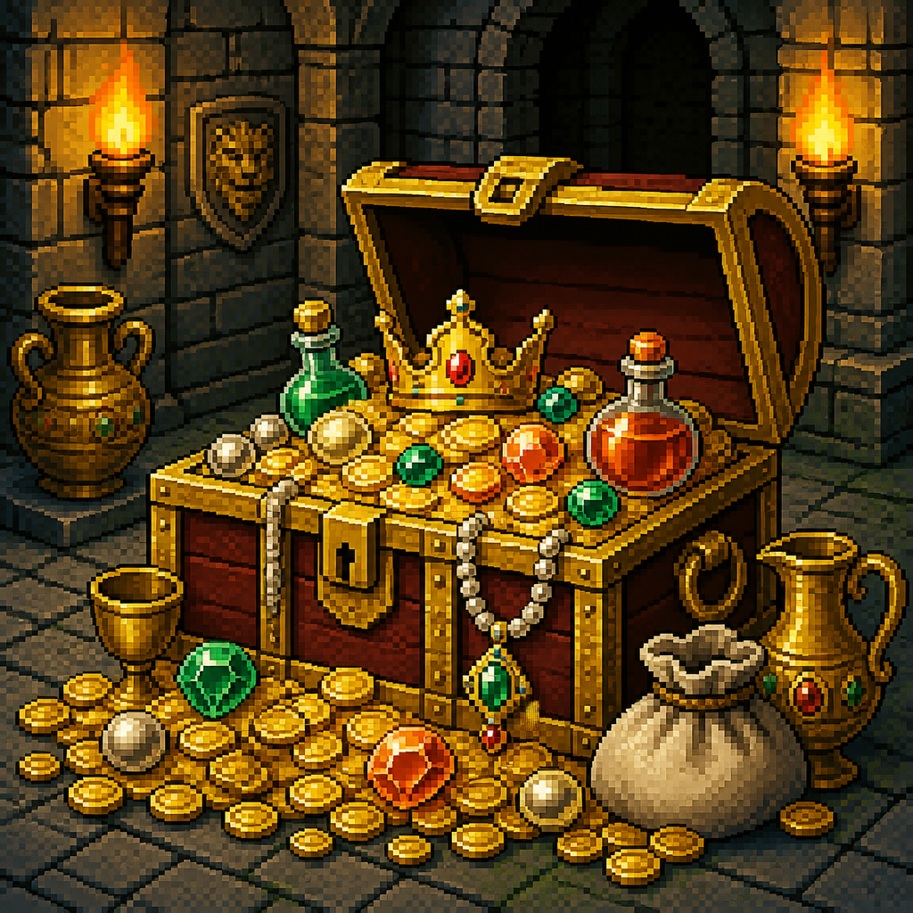Treasures displayed in a Solara guild hall